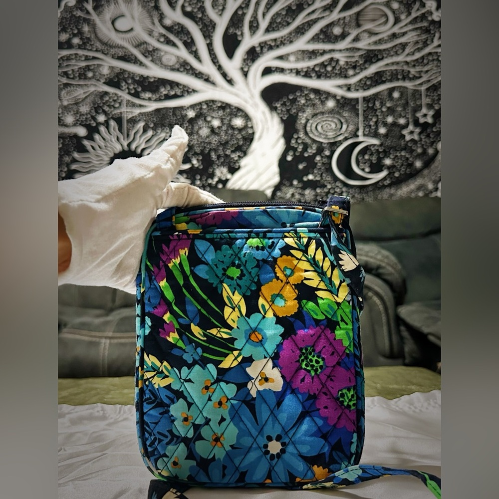 Vera Bradley Blue and Purple Floral Y2K Crossbody Bag new without tags - Picture 16 of 17
